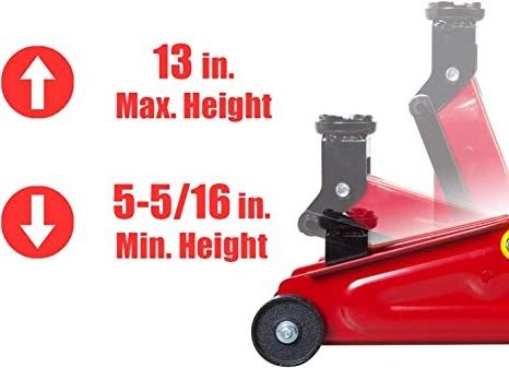 1.5 Ton (3,000 lb) Capacity Hand rocker Hydraulic Floor Car Jack With Blow Mold Carrying Storage Case/ Lifter Car Jack