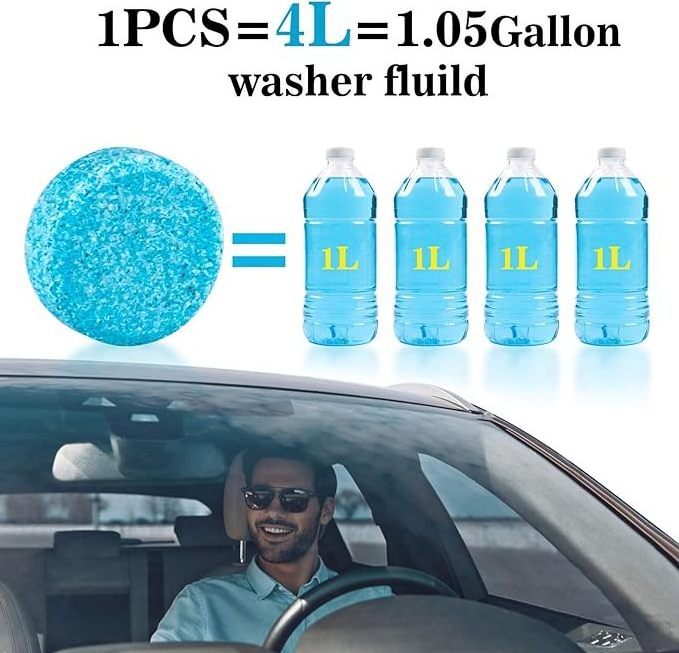 Car Windshield Washer Tablets Concentrate Car Windshield Wiper Fluid Car Windshield Washer Fluid Tablets Glass Cleaner Cleaner