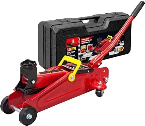 1.5 Ton (3,000 lb) Capacity Hand rocker Hydraulic Floor Car Jack With Blow Mold Carrying Storage Case/ Lifter Car Jack