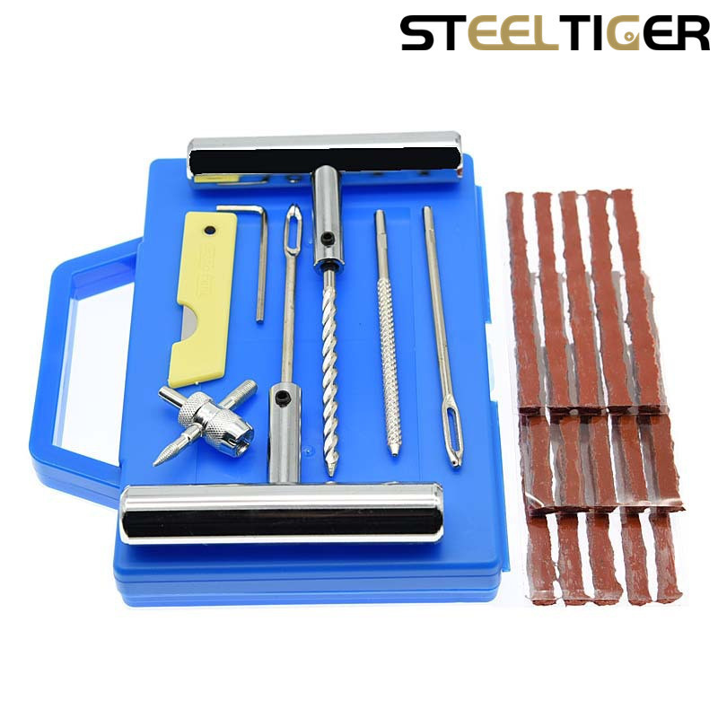 23PCS Universal Tire Repair Tool Kit Repair Tool Set For Car Motorcycle Automotive Bike Emergency Tire Repair Kit