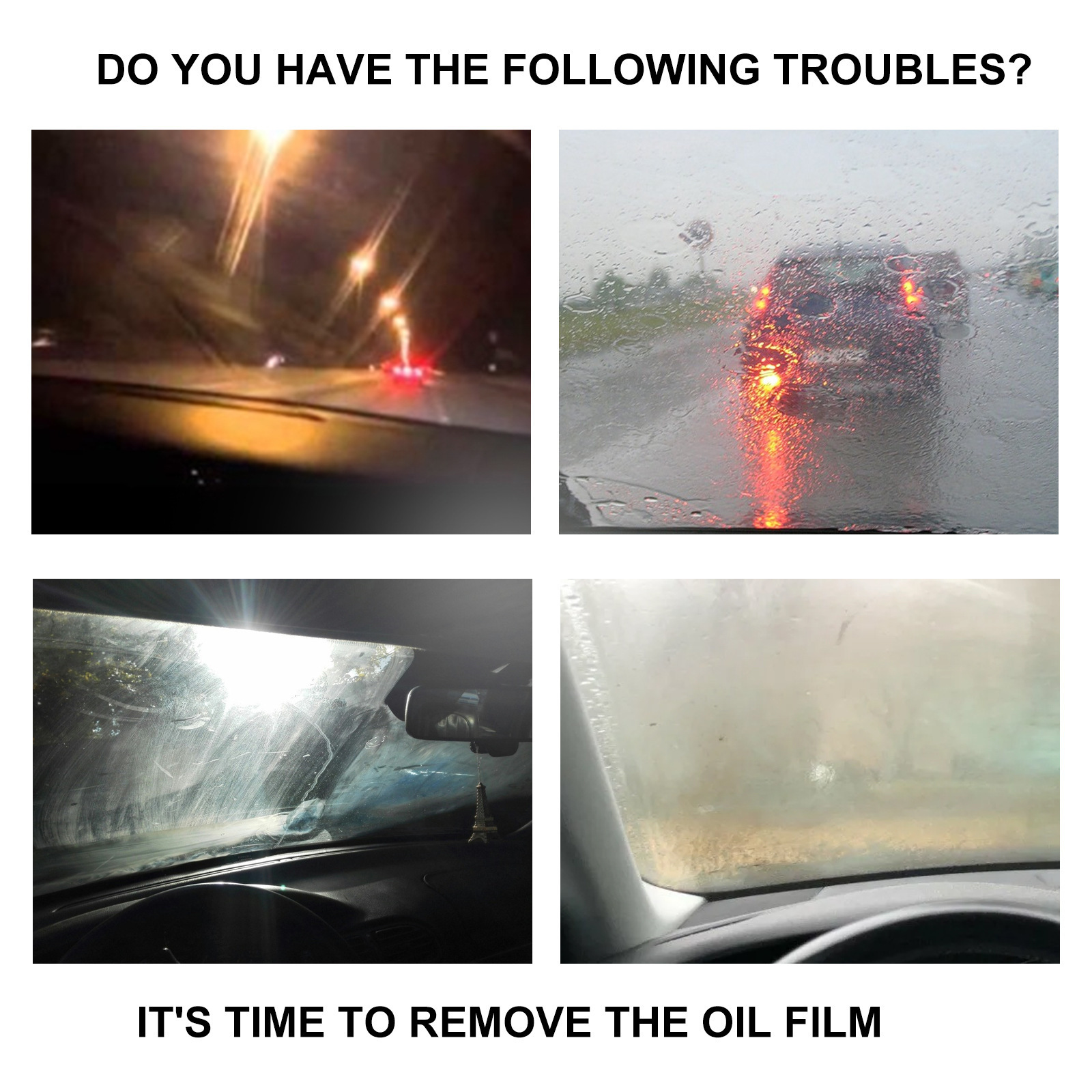 Glass Oil Film Remover Car Front Windshield Window Decontamination And Rainproof Removal Oil Film Cleaning