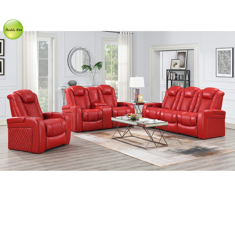 High quality home furniture recliner faux leather sofa made in china american style decoro leather sofas