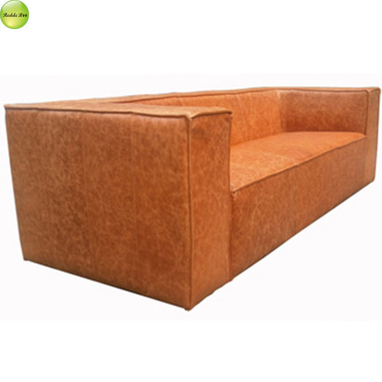 Redde Boo Luxury gold wooden frame lounge sofa 1,2,3 seater leather sofas for living room furniture 836