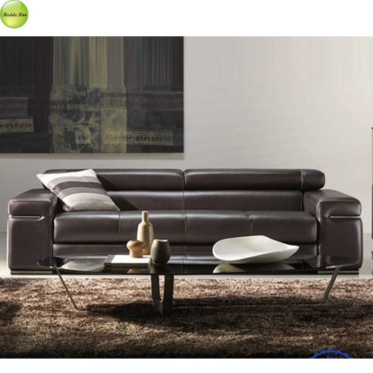 Leisure home White leather Kuka sofa With Metal Legs Convertible Living Room Office Furniture