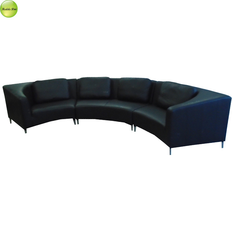 Shenzhen Modern Big Beige U-shaped Fabric Round Corner Sofa Best Living Room Sofa 8027