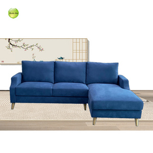 Commercial home furniture European style sectional sofa l shaped fabric sofa set 8111