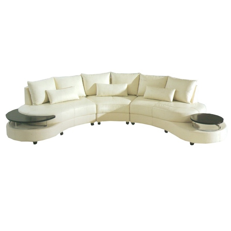 Modern furniture sofas ,half moon round leather sofas 628