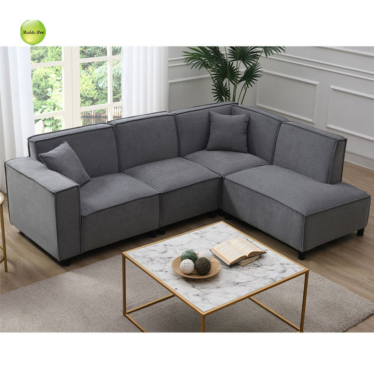 Right Sectional Sofa 4 Seater Left Hand Facing Chaise End Corner Sofa L Shape Living Room Sofas G547