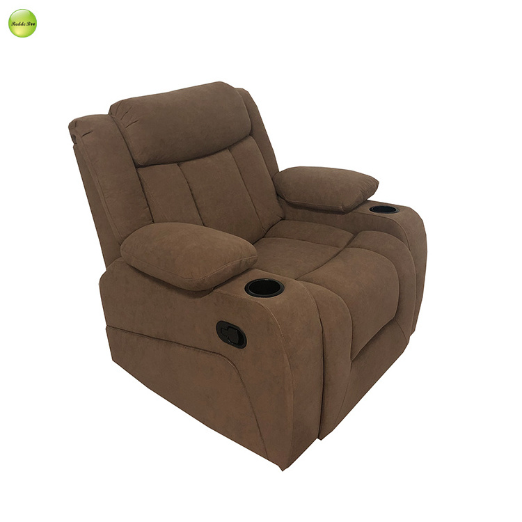 Arabic style reclining chairs living room fabric single sofa manual function home furniture for sale