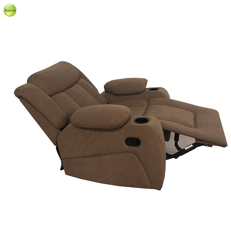 Arabic style reclining chairs living room fabric single sofa manual function home furniture for sale