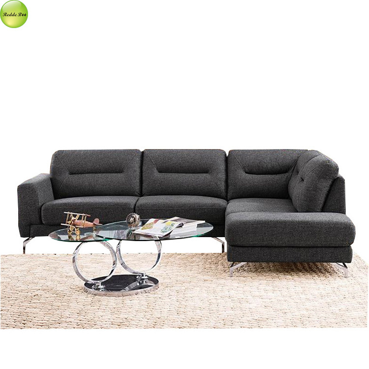 Factory wholesale Germany sofa upholstery linen fabric couch 1shape 7 seater sofa for bedroom use