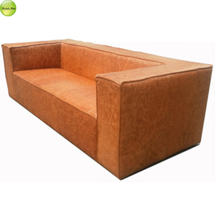 Redde Boo Luxury gold wooden frame lounge sofa 1,2,3 seater leather sofas for living room furniture 836