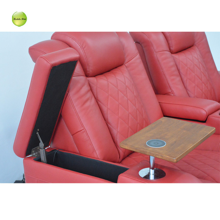 Wholesale Vip Seating Genuine Leather Cinema Theater Seats Multimedia Power Recliner Home Theatre Recliner Sofa