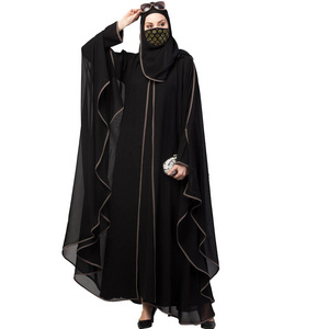 Abaya Women Muslim Dress Abayas Dubai Turkey Muslim Hijab Dress Customized 2024 Dubai Is Black OEM Service Adults Islam PK 20pcs