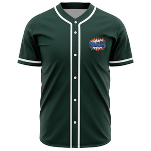 Embroidery Custom Vintage Baseball Jerseys For Mens Mesh Button Up Cheap Blank Baseball Shirt Top