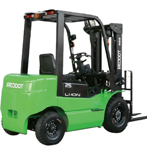 Reddot four wheel driving 2.5 ton 3.5 ton Li-ion lithium battery powered forklift truck