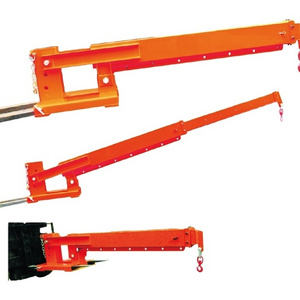 Reddot forklift mounted heavy duty attachment tilting telescopic hydraulic crane jib