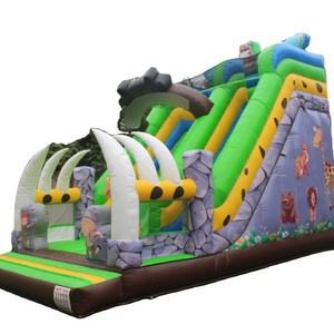 Kids favor tiger tooth design commercial inflatable slide children slide jumping castle inflatable slide for kids