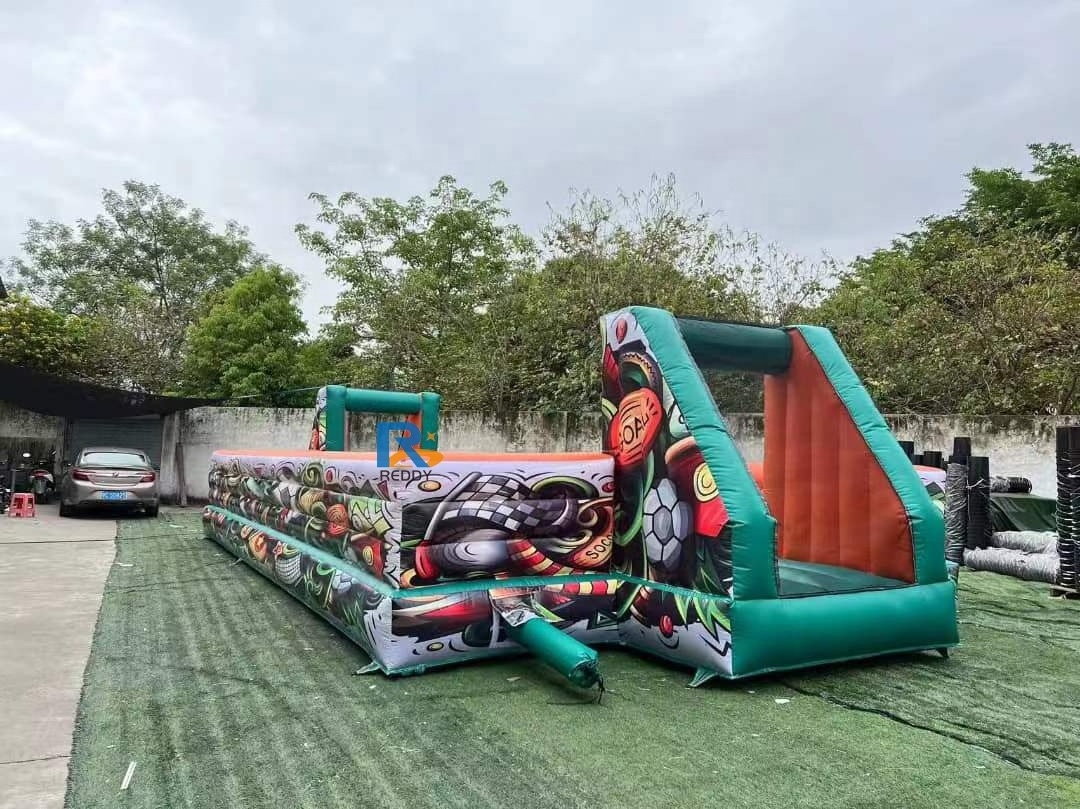 hot double inflated ground printing new inflatable soccer field for sale  soap football games inflatable water football court