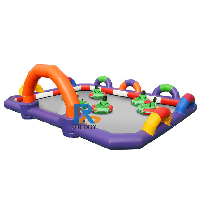 Commercial PVC bumper cars inflatable perimeter Inflatable bumper car venue inflatable electric race track arena for kids