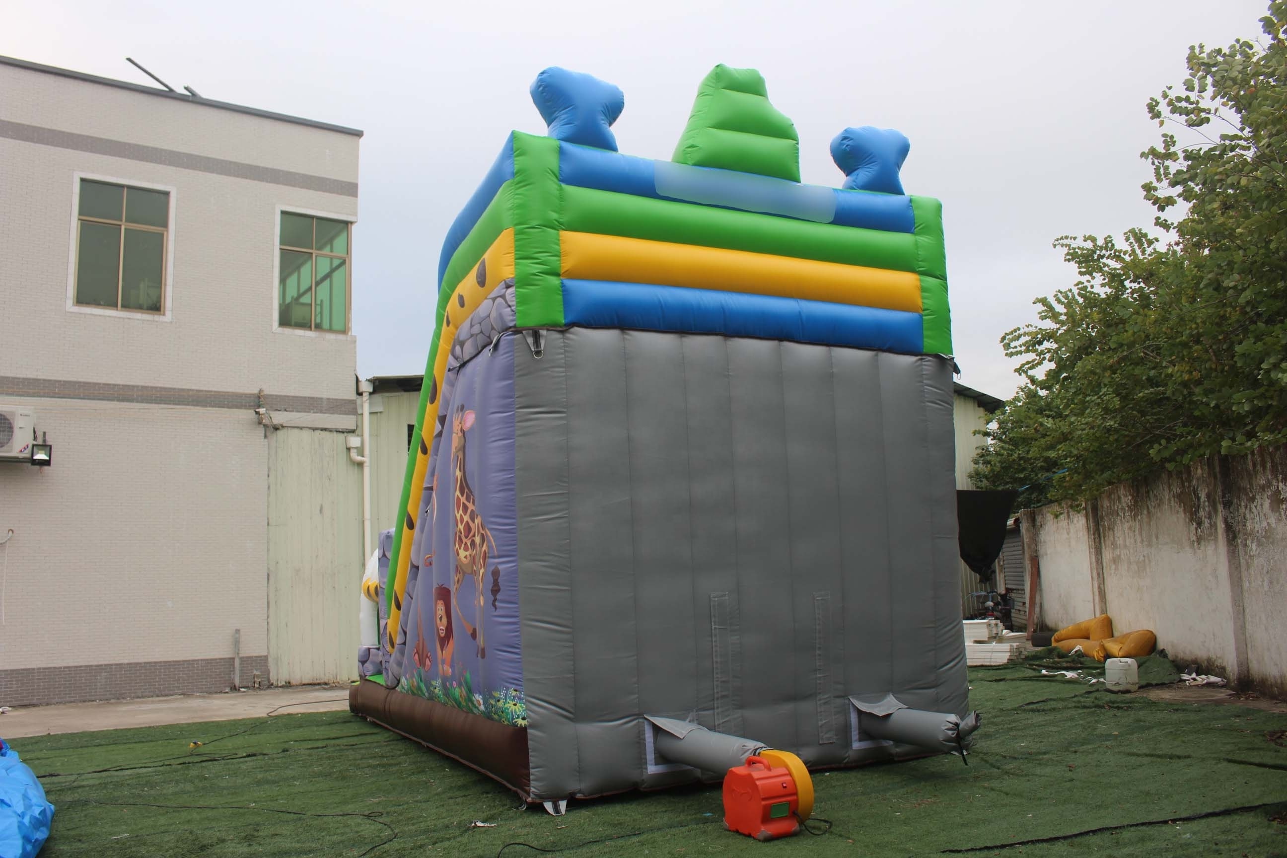 Kids favor tiger tooth design commercial inflatable slide children slide jumping castle inflatable slide for kids