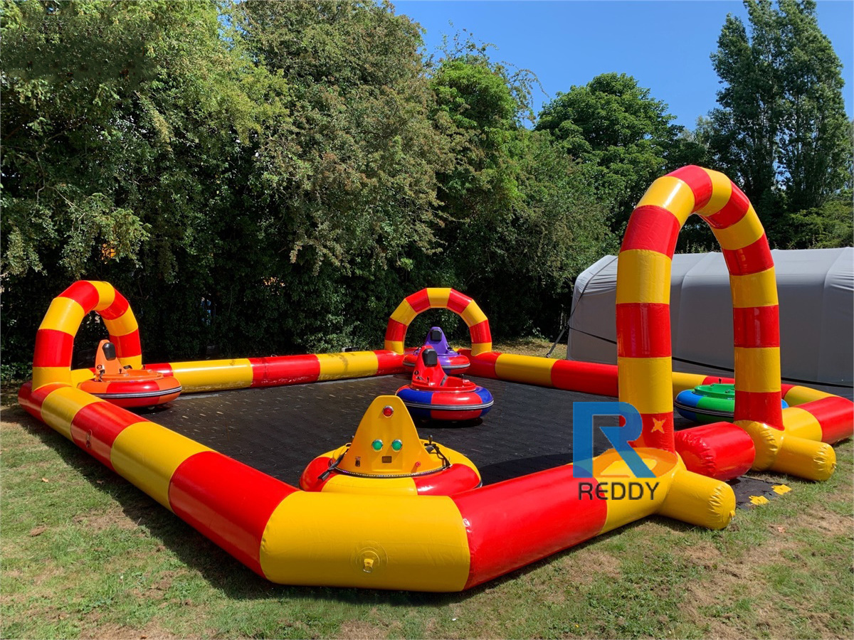 Commercial PVC bumper cars inflatable perimeter Inflatable bumper car venue inflatable electric race track arena for kids