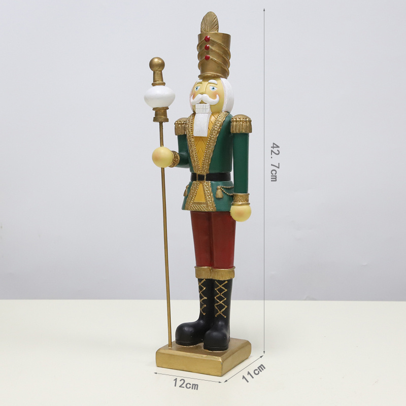 High Quality 33cm Resin Crafts Christmas Ornaments Walnut Soldiers Dog Nutcracker For Wholesale