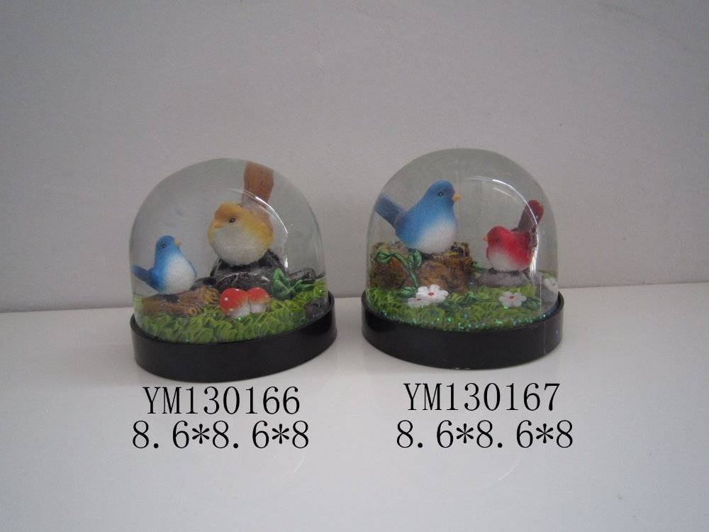 Resin snow globe snow ball,snow globe with figurine inside