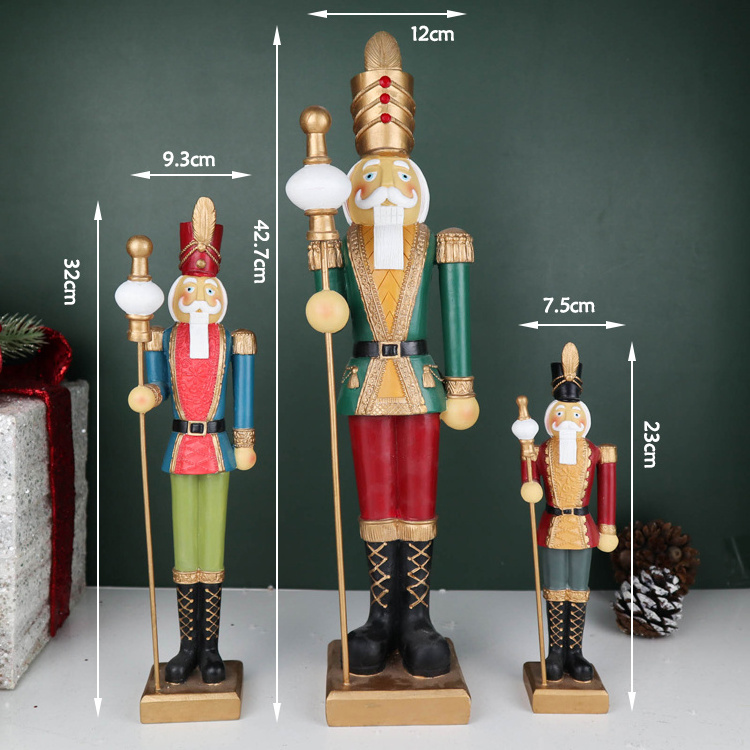 New Creative Christmas Gifts Wooden Nutcracker Crafts Handmade Coloured Drawing or Pattern Nutcracker