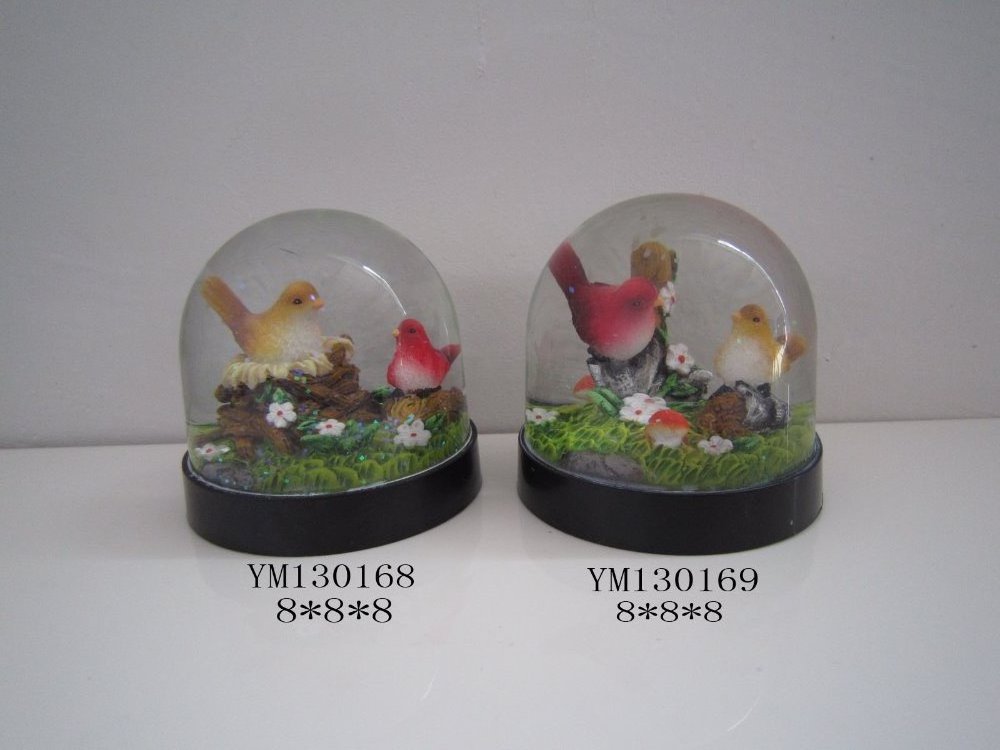 Resin snow globe snow ball,snow globe with figurine inside