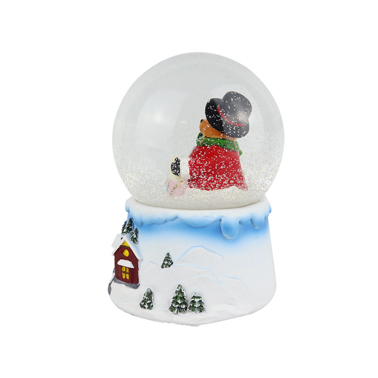 Wholesale snow globe christmas tree decorations balls,resin water snowball