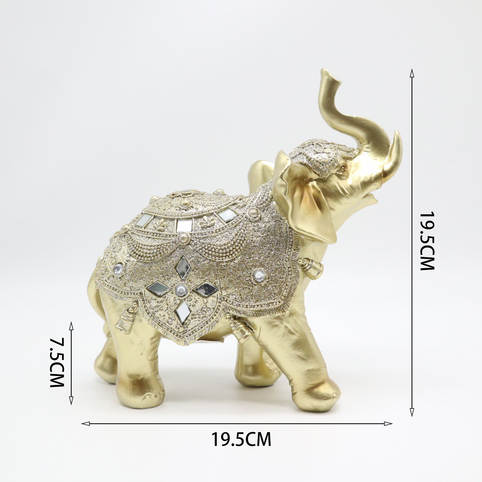 Artificial Lucky Resin Figurine Figurine Decoration Resin Craft Elephant Statues For Home Decor