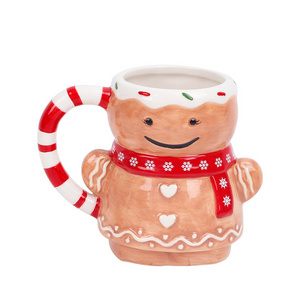 Redeco Creative Christmas Series Coffee Water Milk Tea Snowman Mug Cute Christmas Cup Ceramic Christmas Mug For Gifts