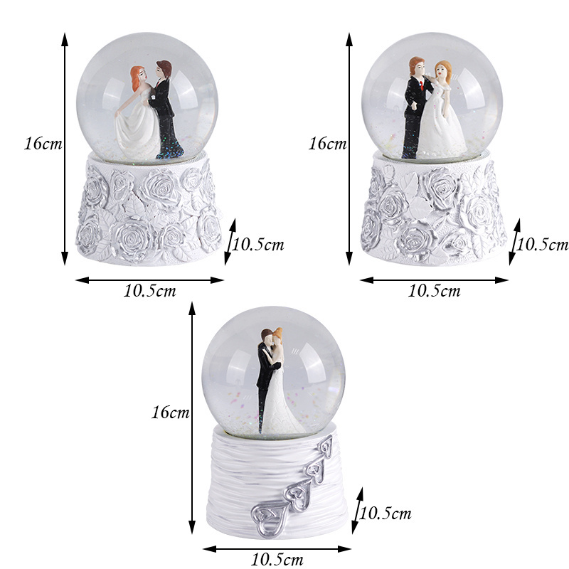 Redeco New Design Snow Globe For Wedding Decoration Snow Globe Glass