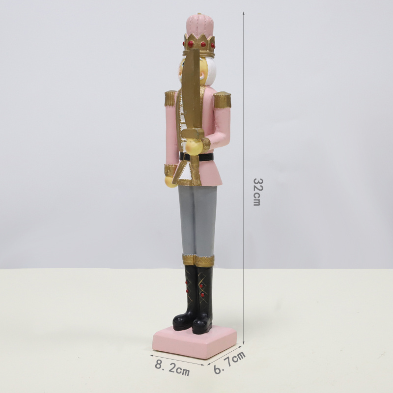 High Quality 33cm Resin Crafts Christmas Ornaments Walnut Soldiers Dog Nutcracker For Wholesale