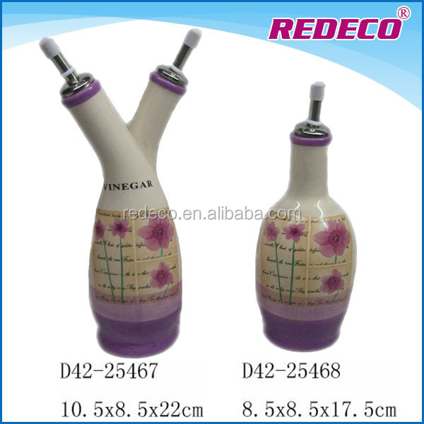 Oil and Vinegar Bottles Olive Decorative Bulk Ceramic Storage Bottles & Jars Sustainable