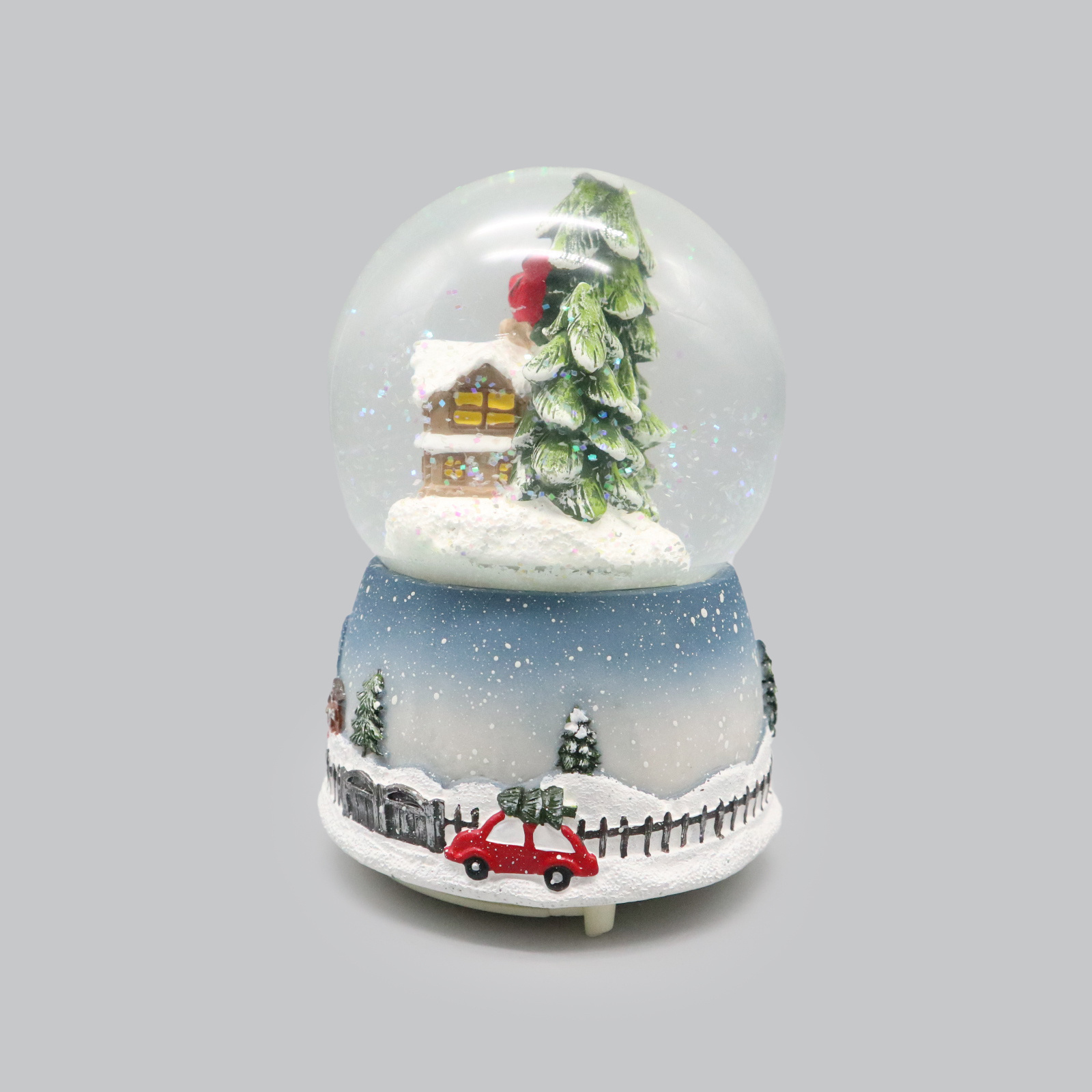 Customized Music Box Gift Water Globe Brand Personalized Polyresin Snow Globes With Glitter