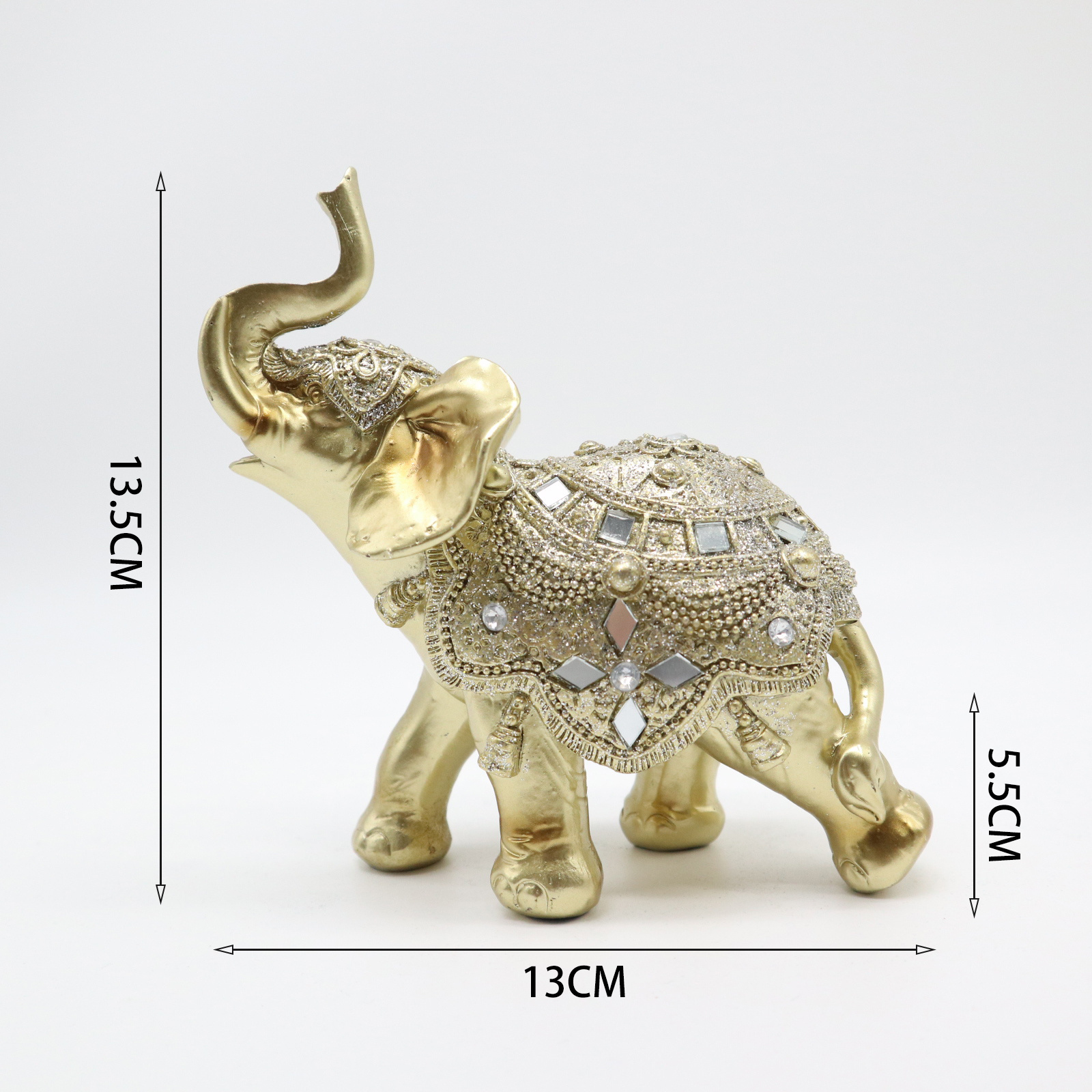 Artificial Lucky Resin Figurine Figurine Decoration Resin Craft Elephant Statues For Home Decor