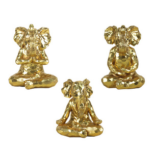 Wholesale Antique Resin Crafts  Elephant Sculpture Elephant Figurine For Home Decor