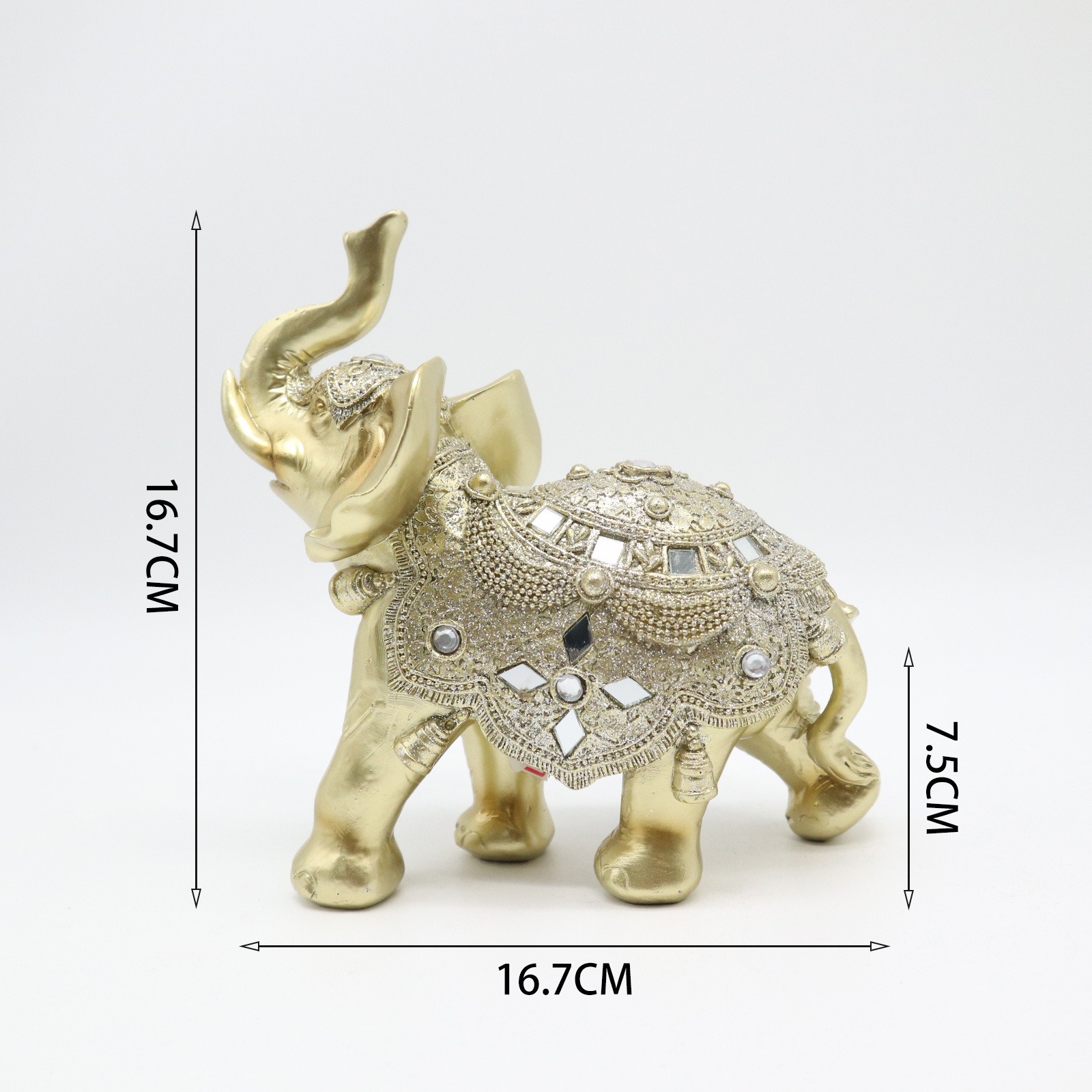 Artificial Lucky Resin Figurine Figurine Decoration Resin Craft Elephant Statues For Home Decor