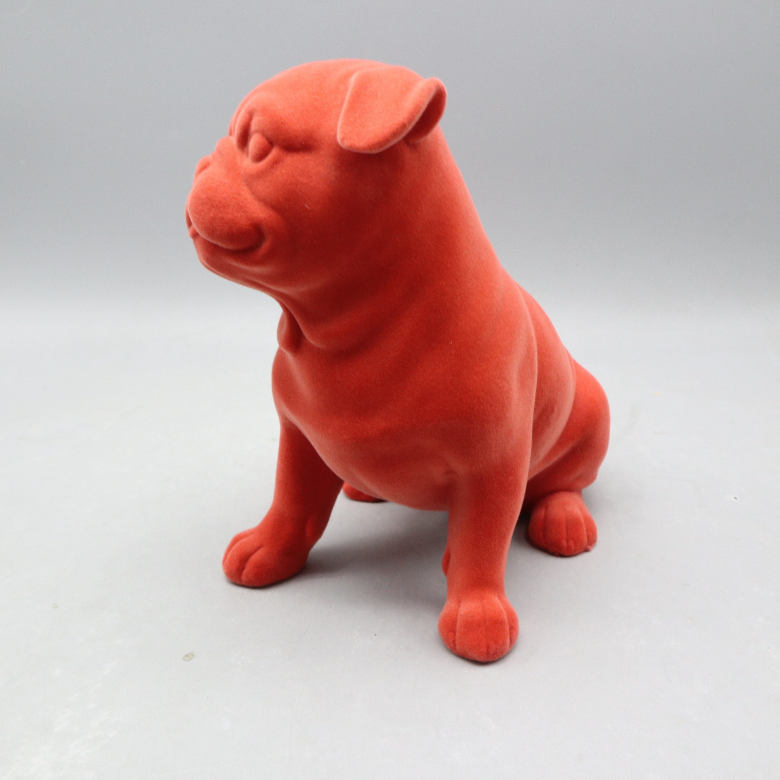 Resin dog sculpture flocked mni indoor dog figurines statue