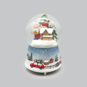 Customized Music Box Gift Water Globe Brand Personalized Polyresin Snow Globes With Glitter