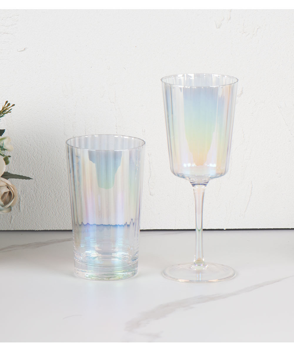 Wholesale Glassware Colored Goblet Wine Glasses Water cup Glass Goblets