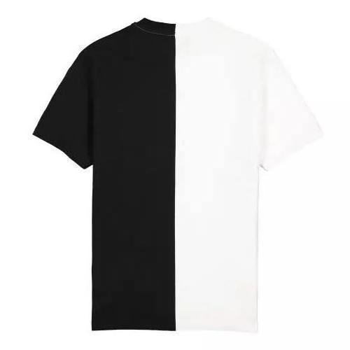 Pakistan Manufacturer Custom Clothing Mens Split Two Tone Color Half Black Half White T Shirt plus size