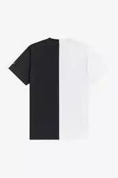 Pakistan Manufacturer Custom Clothing Mens Split Two Tone Color Half Black Half White T Shirt plus size