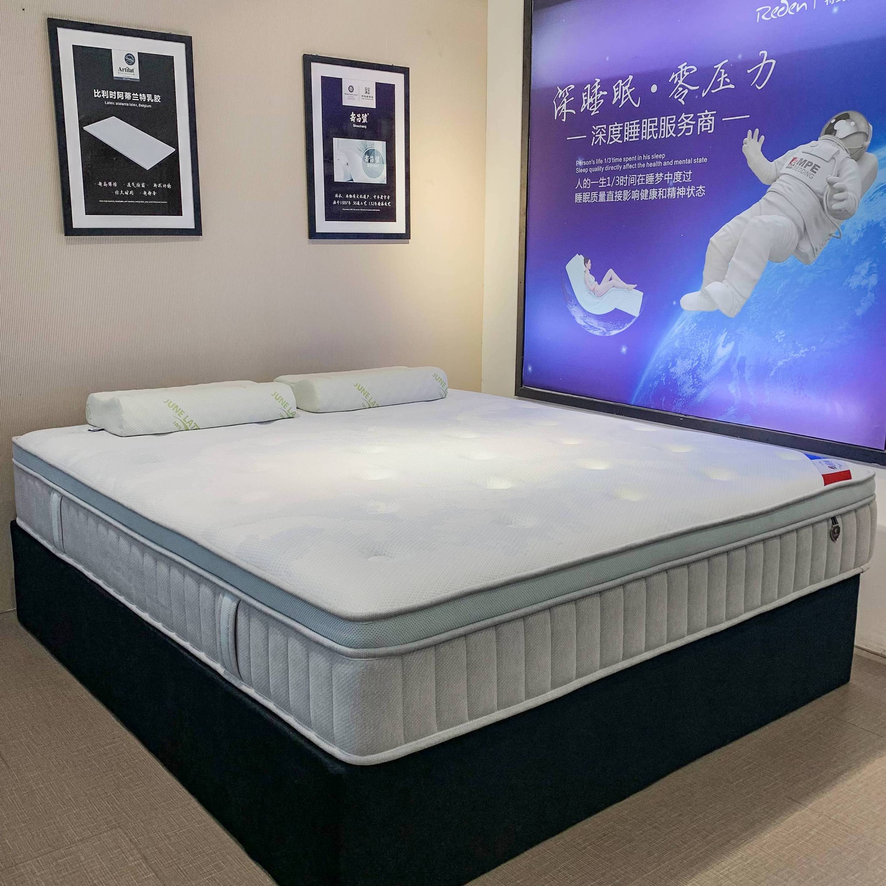 high end single bed size massage mattress Bekaert fabric orthopedic innerspring pocket 1.8 2.0 coil mattresses