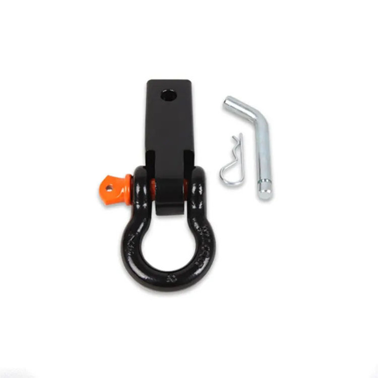 REDFOX Heavy Duty Trailer Hitch & Bow Shackle Tow Bar for Car ,Tow Hook, Hitch Shackle fits 2'' receiver tubes