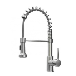 Redge - Stainless Steel Brushed Black Torneira Gourmet Pull Down Kitchen Sink Faucets Pull Out Spring Kitchen Faucets