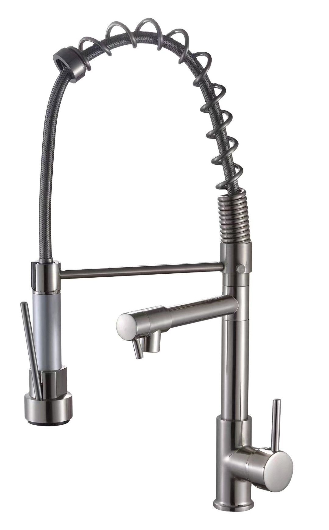 Redge Stainless Steel 304 Kitchen faucet Spring 360 degree rotated Sink Faucets Pull Out