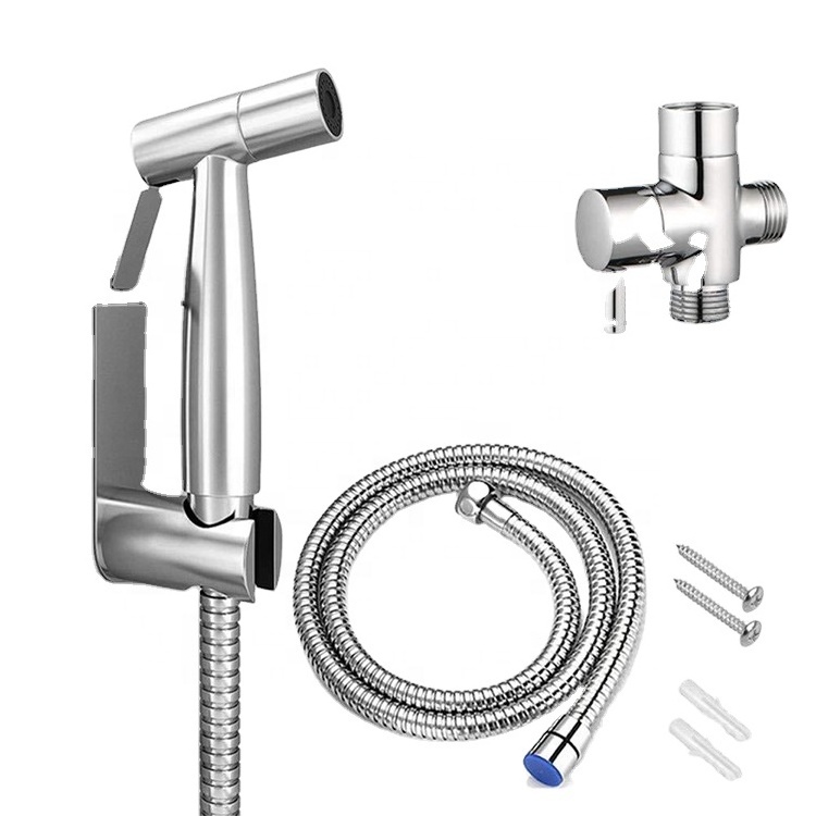 Redge - Stainless Steel Faucet Bidet Sprayer for Toilet - Warm Water Handheld Sprayer with Sink Hose Attachment for Bathroom